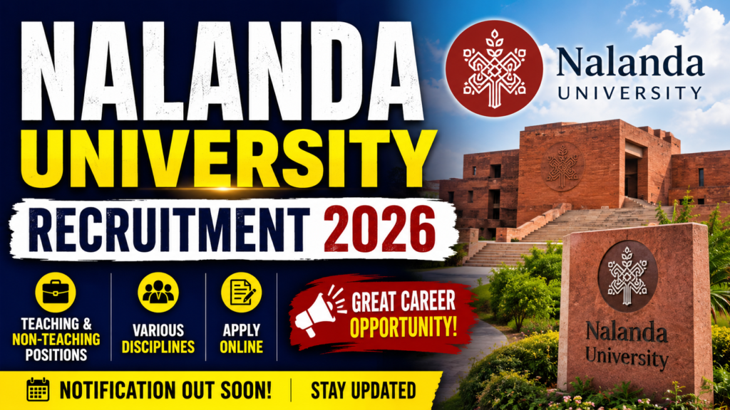 Nalanda University recruitment 2026