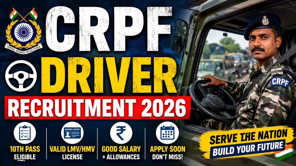 crpf driver recruitment 2026