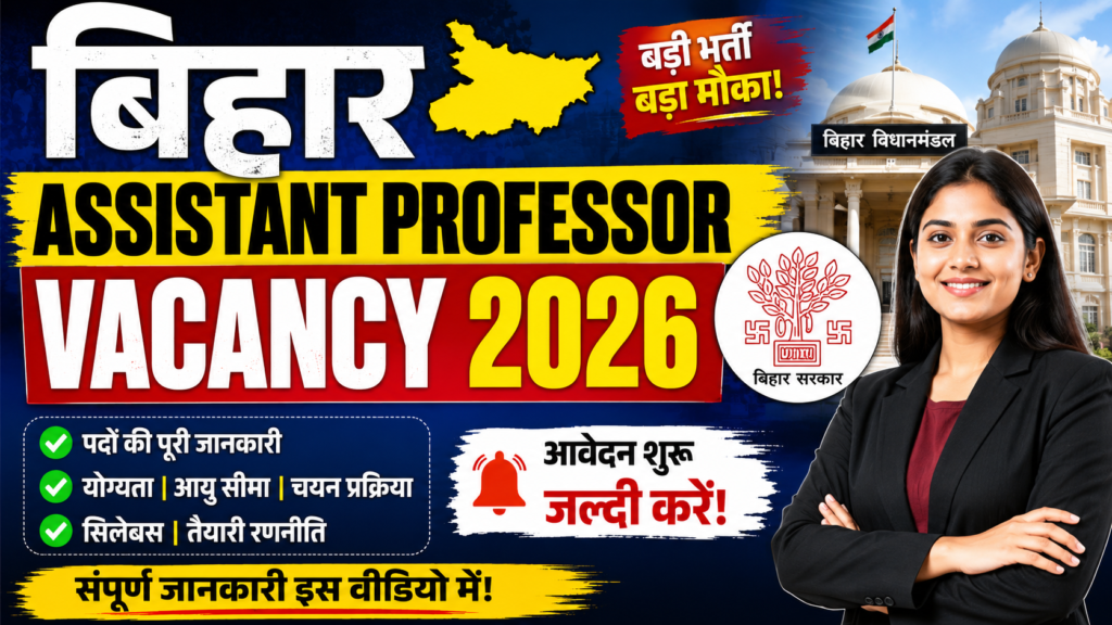 bihar assistant professor vacancy 2026