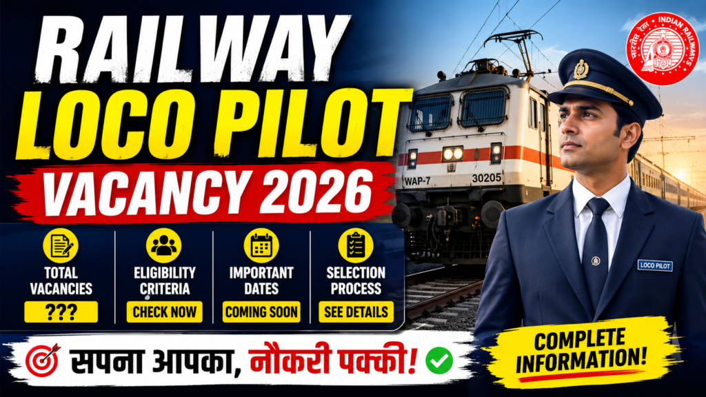railway loco pilot vacancy 2026