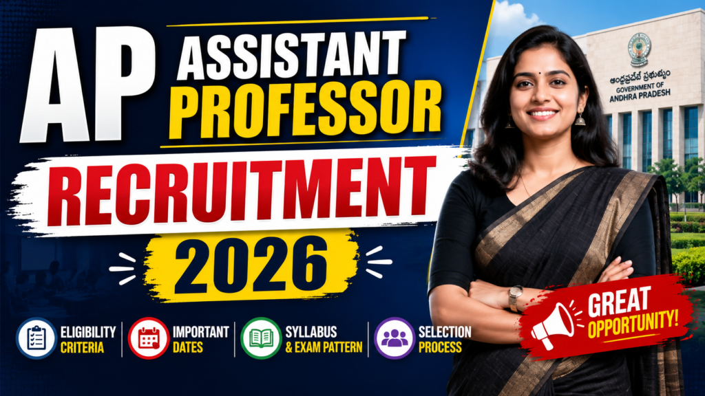 AP Assistant Professor Recruitment 2026: Complete Guide to 1500+ Teaching Vacancies in Andhra Pradesh