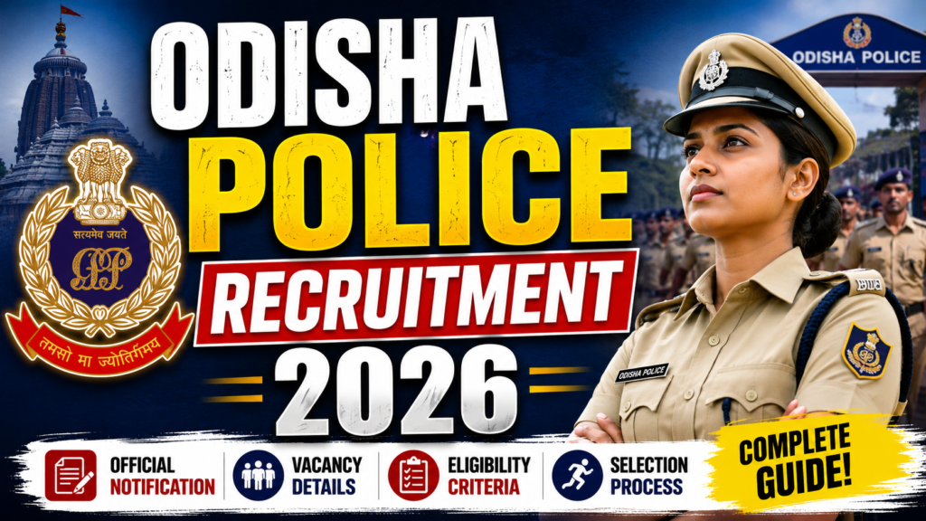 Odisha Police Recruitment 2026: 7664 Vacancies, Notification Date, Eligibility & How to Apply
