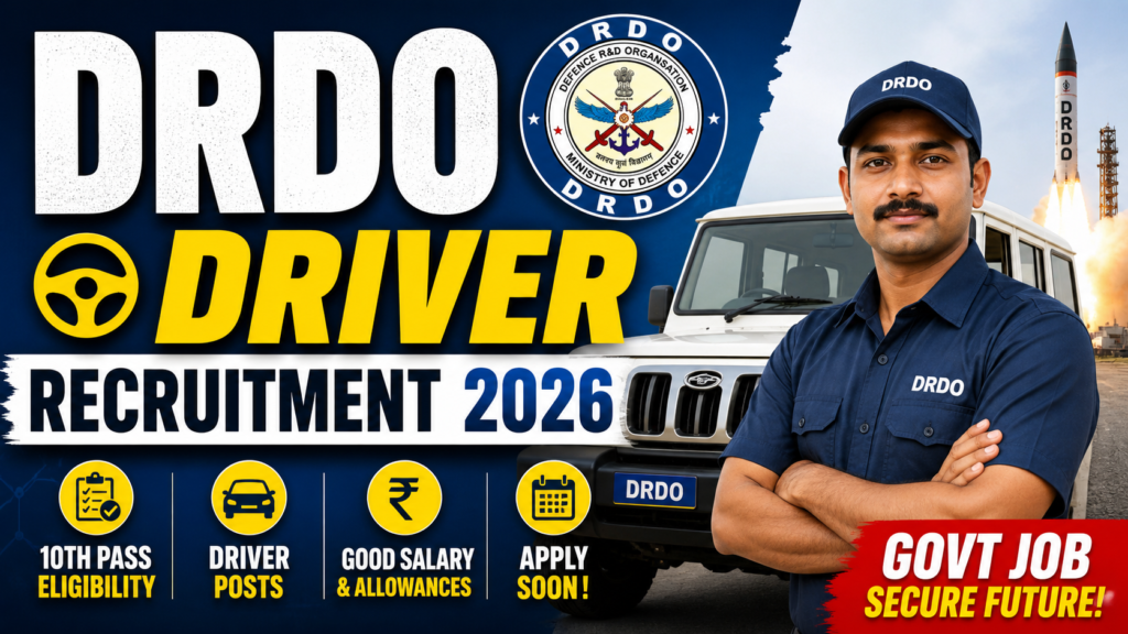 DRDO Driver Recruitment 2026